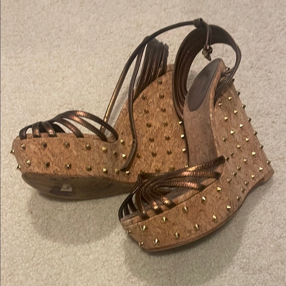 Studded Wedge Sandals